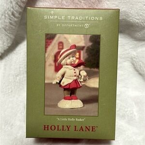 Holly Lane Department 56 Collectible “a little holiday basket”